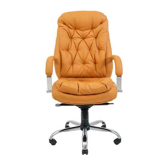 Офисное Кресло Руководителя Venice М3 MultiBlock Хром Кожа Lux Бежевый Киев