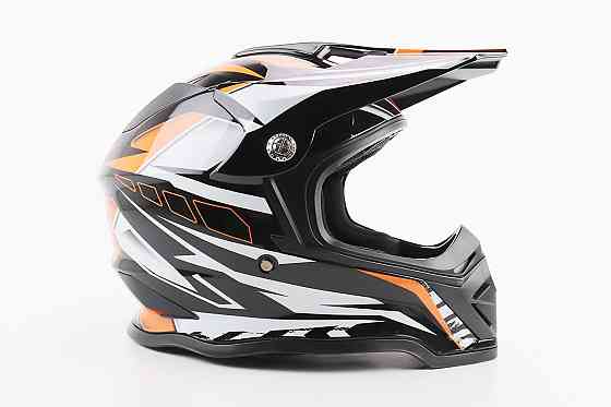 Шолом кросовий/ендуро/АТV BLD-819-7 L (59-60см), ЧОРНО-ПОМАРАНЧЕВИЙ Киев