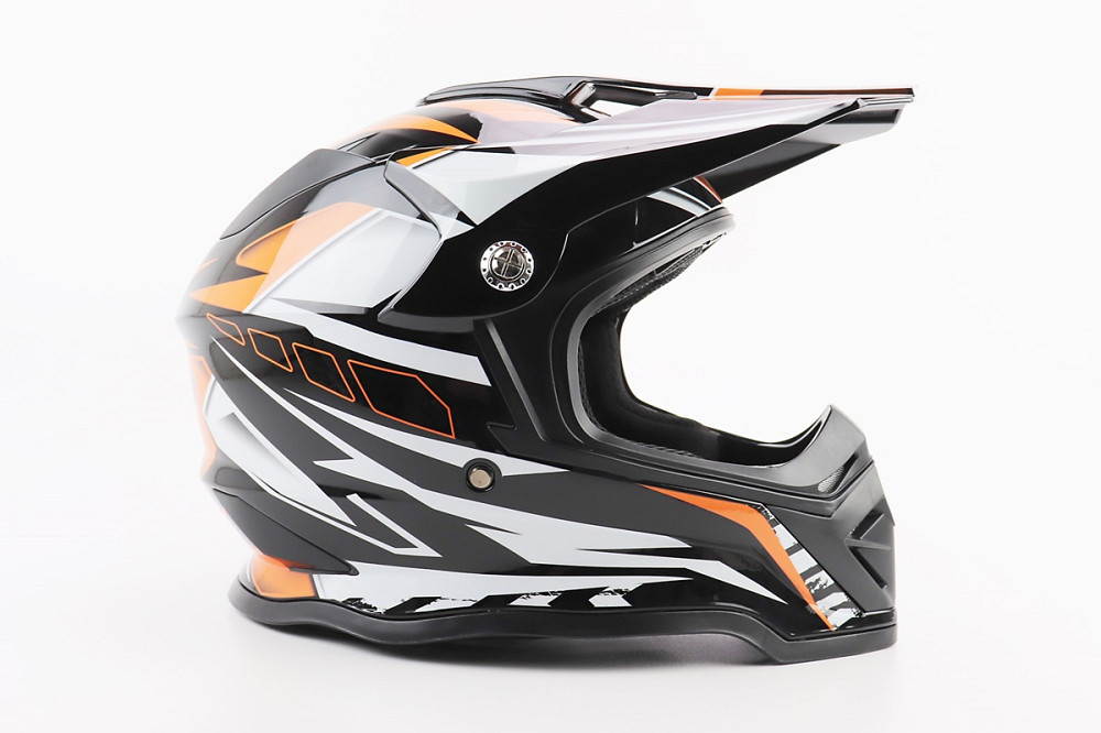 Шолом кросовий/ендуро/АТV BLD-819-7 L (59-60см), ЧОРНО-ПОМАРАНЧЕВИЙ Київ - фото 3