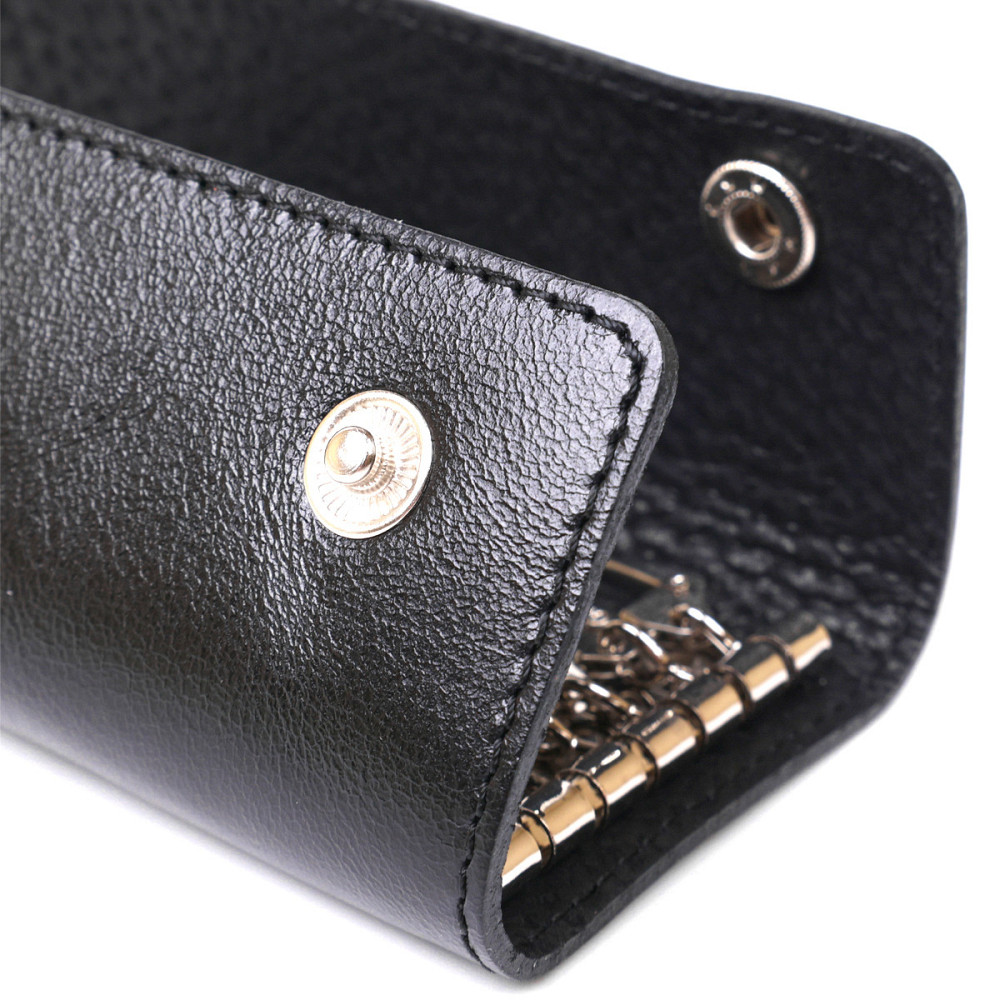 Стильная кожаная ключница Черный (SHVIGEL) Киев - изображение 7