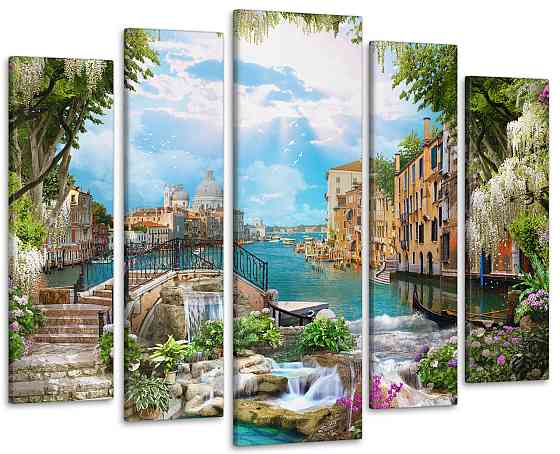 Модульна картина у вітальню / спальню Природа Місто Art-437_5 ( 80х118см ) Київ