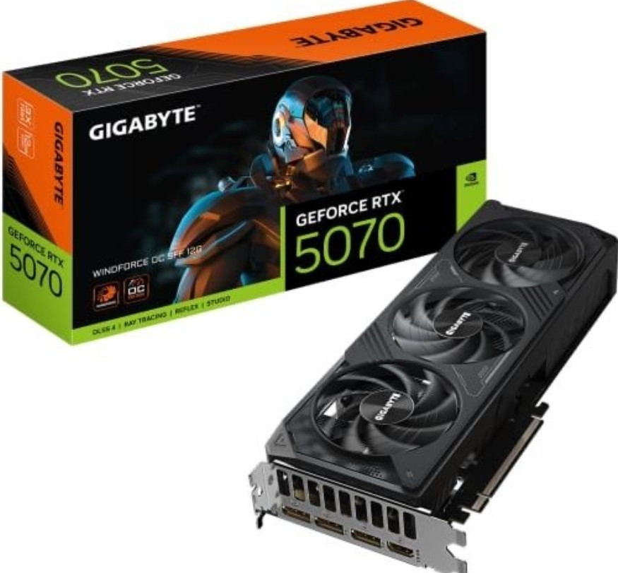 Відеокарта Gigabyte GeForce RTX 5070 Windforce OC GDDR7 DLSS4 Київ - фото 1