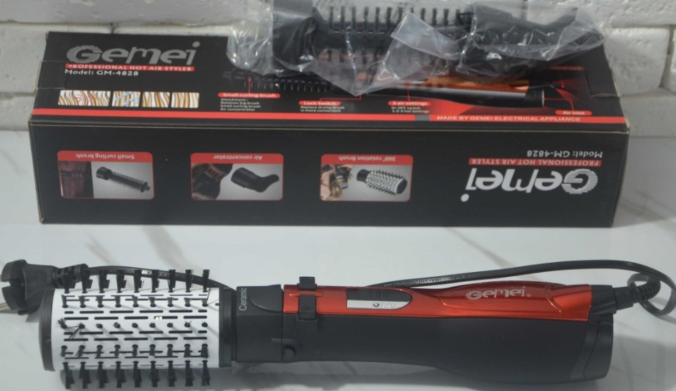 Мультистайлер Gemei GM- 4828  Браш Фен-щітка для волосся Харків - фото 6