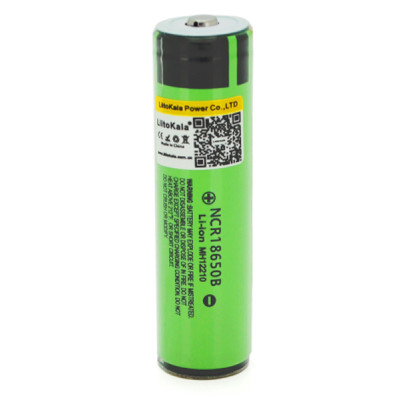 Акумулятор 18650 3400mAh (3200-3400mah), 3.7V (2.75-4.2V), green, PVC BOX Liitokala (Lii-34B-PCB) Вінниця - фото 1