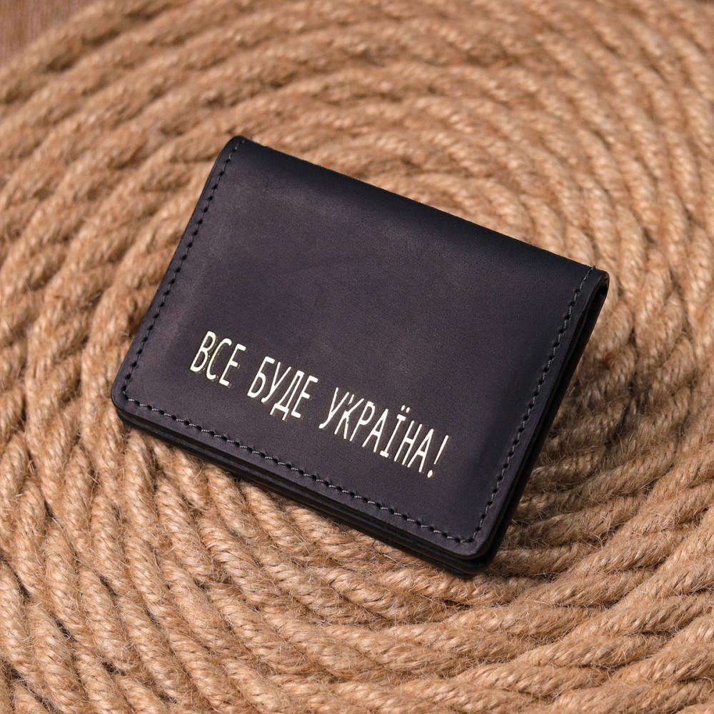 Вместительная обложка на автодокументы в винтажной коже Украина GRANDE PELLE 16709 Черная Киев - изображение 3