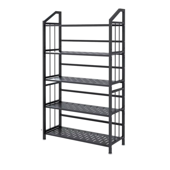 Стелаж универальный на 5 полок металлический многофункциональный цвет черный Каменец-Подольский