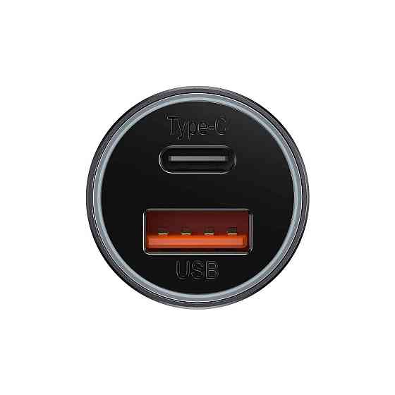 Автомобільний зарядний пристрій Baseus Golden Contactor Max Dual Fast Charger U+C 60W Dark Gray CGJM000113 Одеса