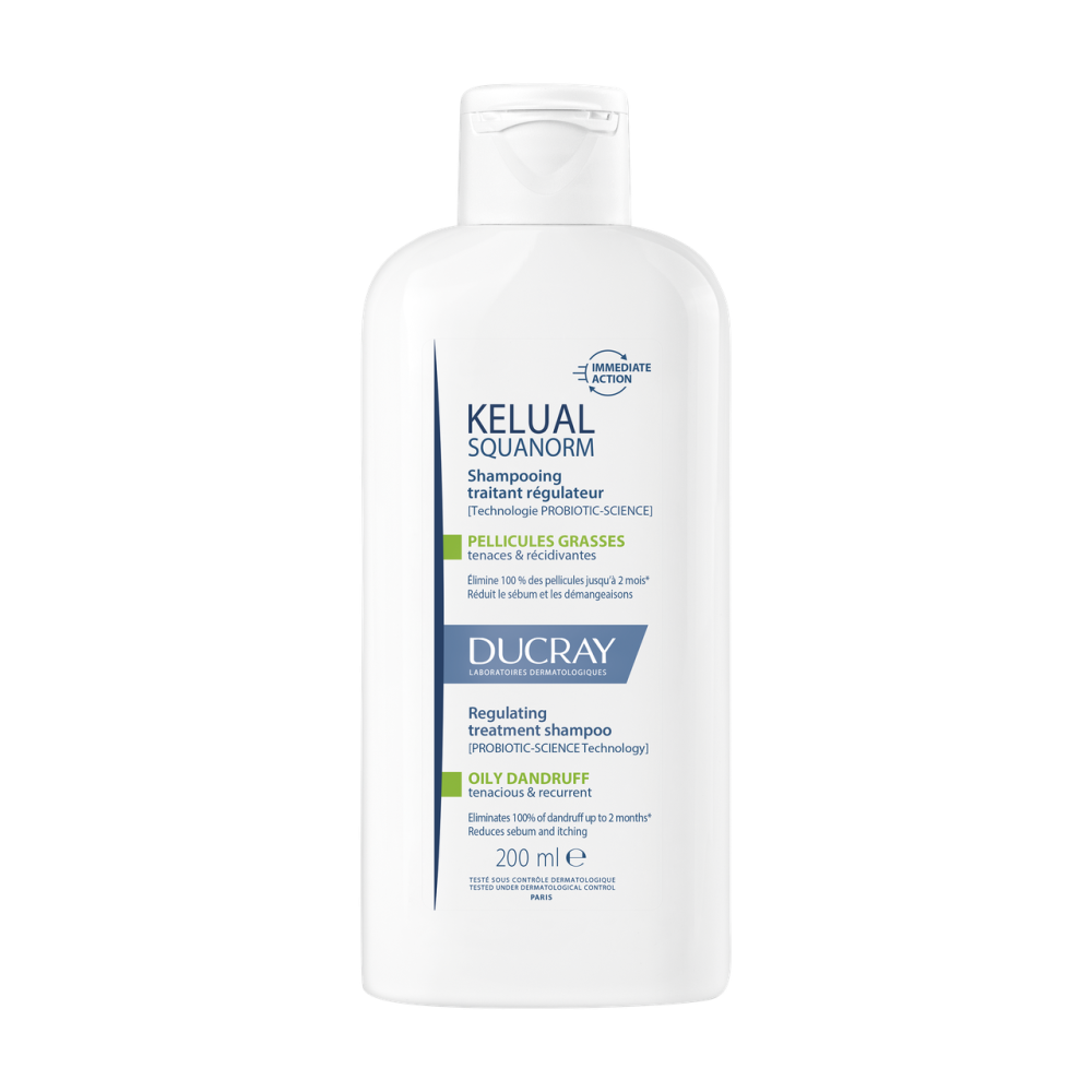 Дюкре Келюаль Скванорм шампунь проти жирної лупи Ducray Kelual Squanorm Shampooing Antipelliculaire Grasses, 200 мл Дніпро - фото 1