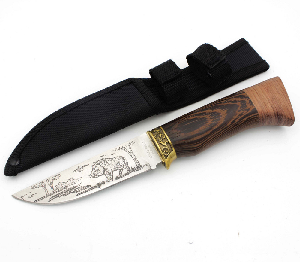 Ніж мисливський "Кабан" A765 / 22,5 см / 10 см Дніпро - фото 4