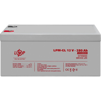 Батарея к ИБП LogicPower LPM-GL 12V - 280Ah (13185) Винница - изображение 3