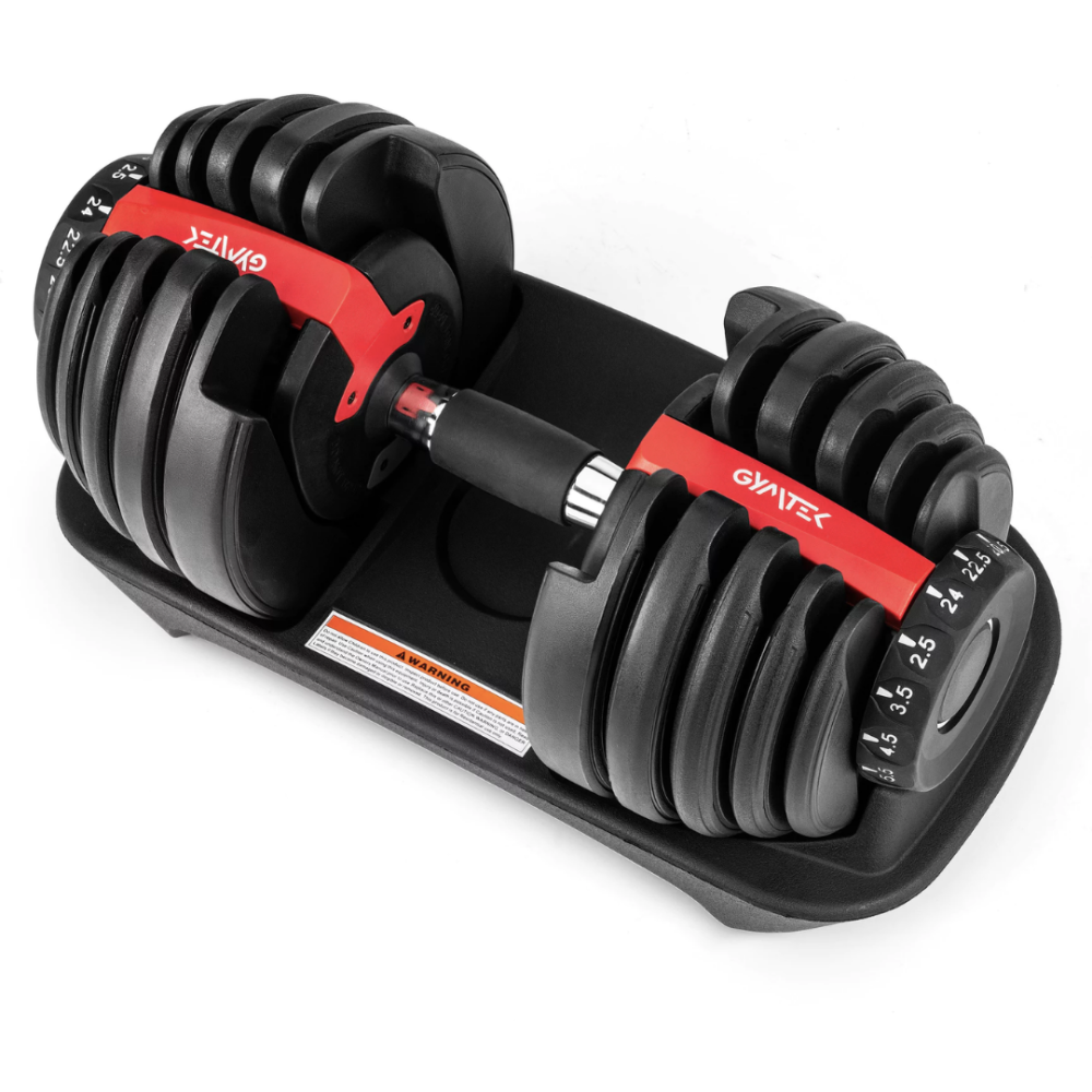 Гантель розбірна регульована Gymtek 2,5-24кг червоний Киев - изображение 3