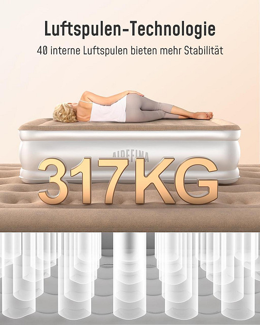 Самонадувная кровать со встроенным насосом надувной матрас для дома для двоих кемпинга 203×152×40 двуспальный Киев - изображение 4
