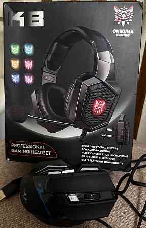 Ігрові навушники ONIKUMA мишка у подаркнок. Киев