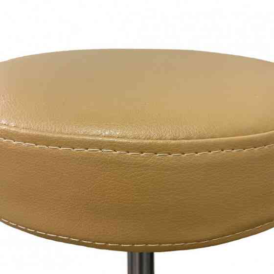 Стілець для майстра без спинки Твін на хромованій ніжці Бежевий Київ