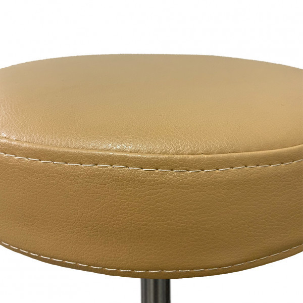 Стілець для майстра без спинки Твін на хромованій ніжці Бежевий Київ - фото 2