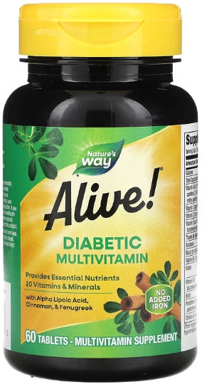 Мультивитамины для диабетиков Nature's Way Diabetic Multivitamin 60 tabs Киев - изображение 1
