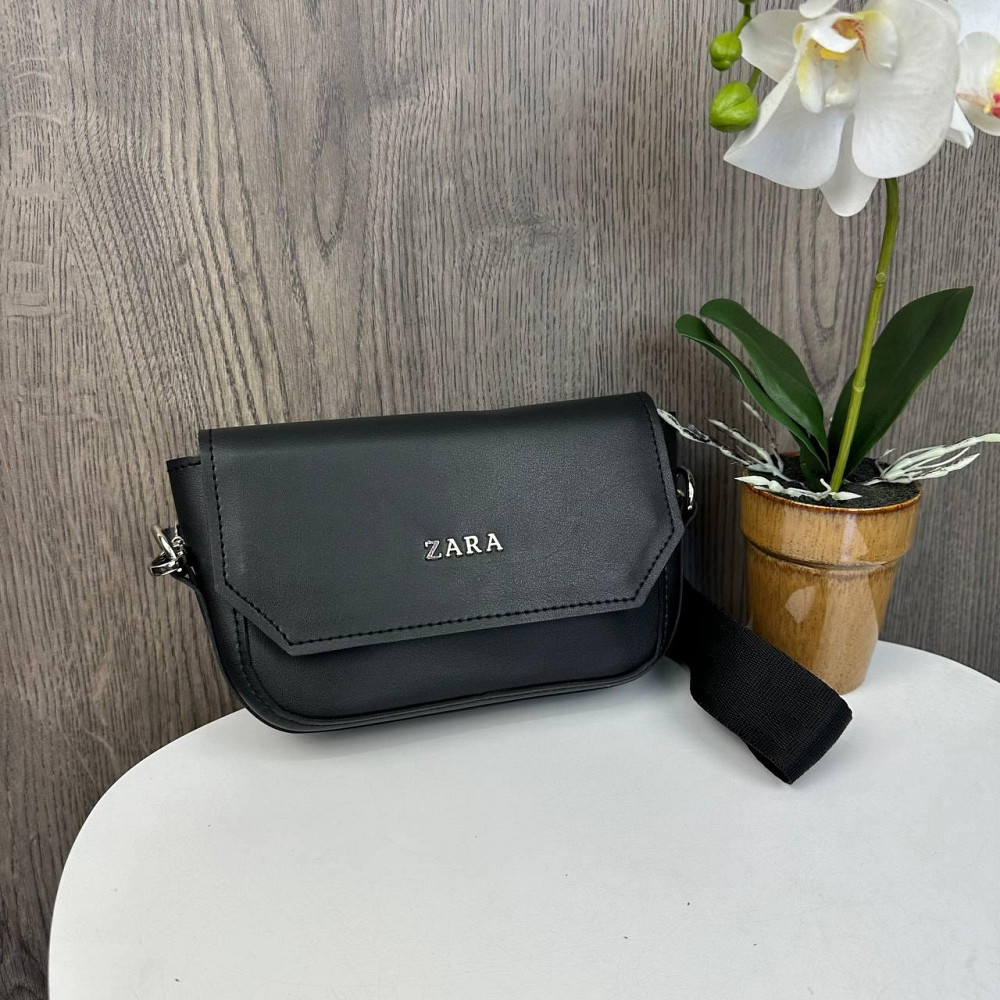 Жіноча міні сумочка клатч на плече стиль Zara чорна ( 29226 ) Харків - фото 9