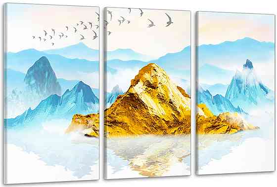 Модульна картина у вітальню/ спальню Золота гора ART-193_3A 70х130 см Київ