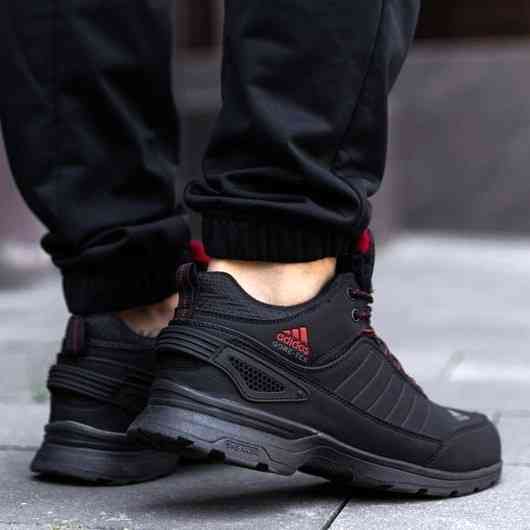 Зимові Кросівки Adidas GORE-TEX Чоловічі Чорні з МЕХОМ Черевики Адідас Гортекс (розміри: 42,43,44) ВідеоОбзор Дніпро