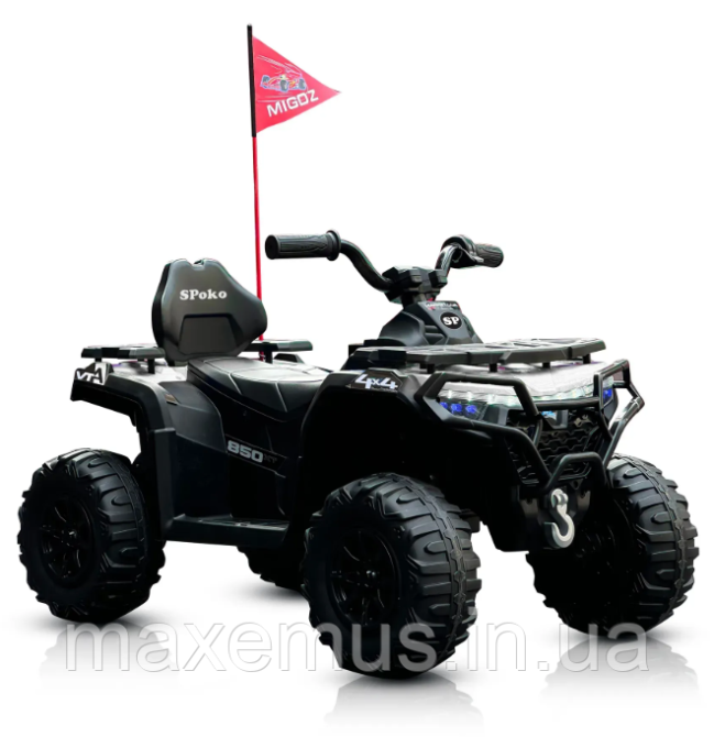 Детский электроквадроцикл Spoko SP-918 Черный (12V, 2 мотора, с пультом ДУ и Bluetooth) на аккумуляторе для детей от 3 лет Мостиска - изображение 13