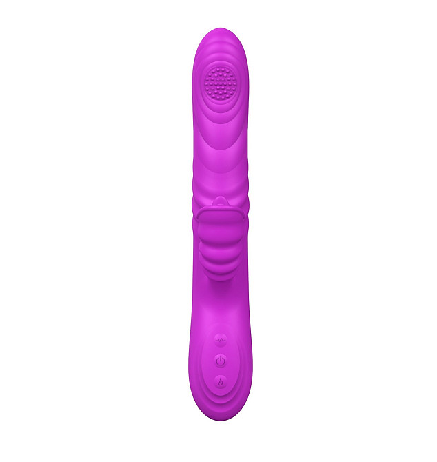 Вібратор Angelia, USB 3 functions of thrusting / 20 vibrations Purple Sex Aura Київ - фото 4