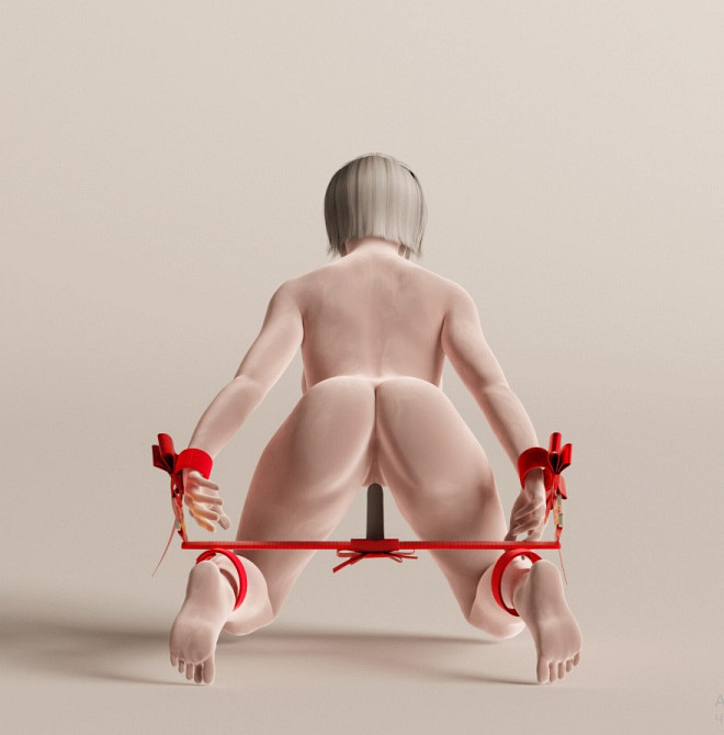 Монтажный аксессуар UPKO для фаллоимитатора на распорную планку, красный Sex Aura Киев - изображение 3