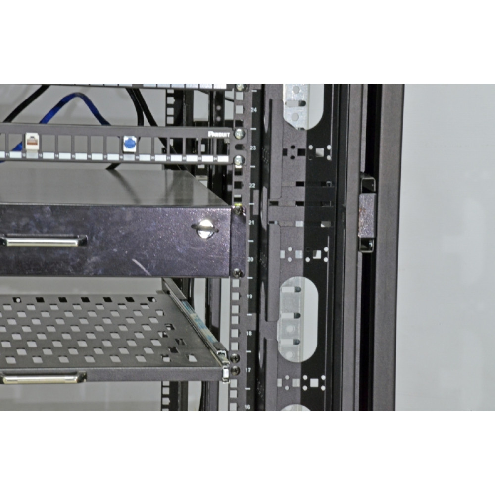 Боковий організатор кабелю з кришкою до шаф CMS MGSE 45U, чорний Київ - фото 10