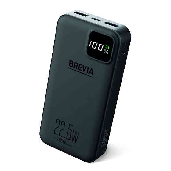 Повербанк (Power Bank) Brevia 20000mAh 22,5W, Li-Pol, LCD черный Львов