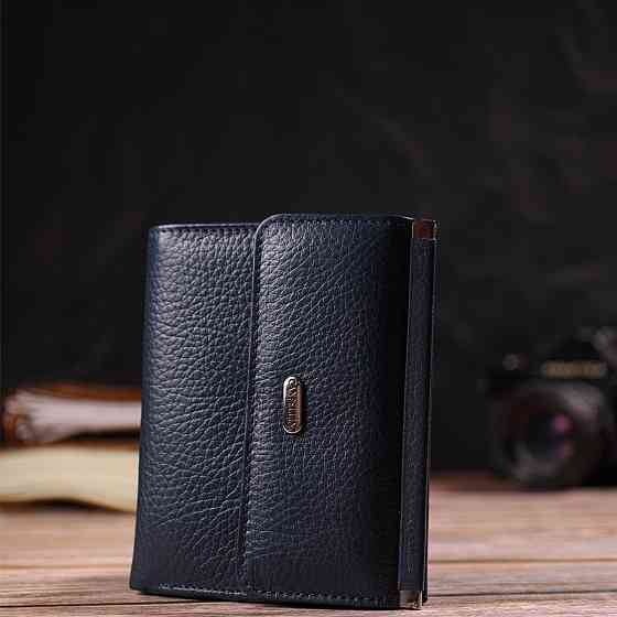 Практичний гаманець для жінок середнього розміру з натуральної шкіри CANPELLINI 21813 Синій Київ