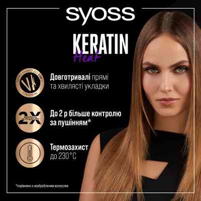 Спрей для волосся Syoss Keratin Термозахист до 230°С 200 мл (9000101049299) Вінниця