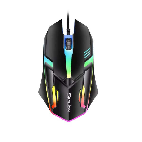 Проводная мышь SKYLION F1 светящаяся игровая USB-проводная игровая мышь Запорожье - изображение 1