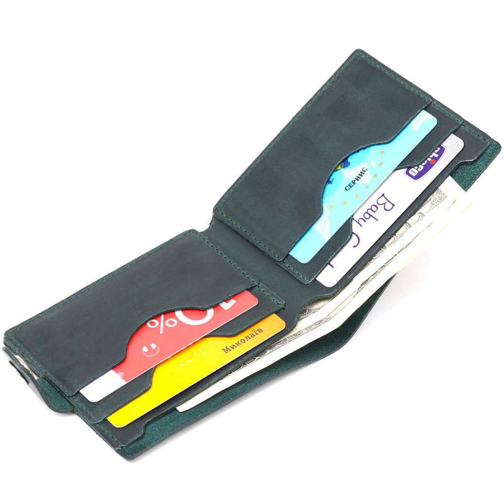 Модне вінтажне портмоне Зелений (SHVIGEL) Київ - фото 1