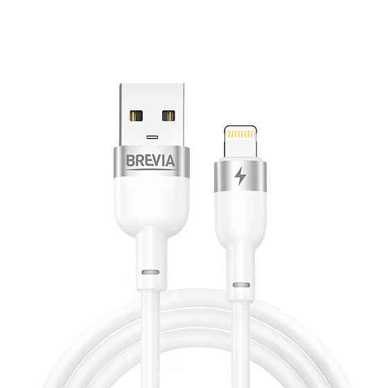 Кабель Brevia USB to Lightning 2,4А 1,2м, білий box (52120WULC1) Львів