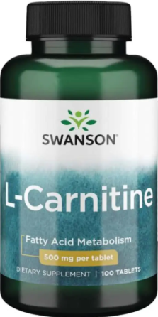 Ацетил L-карнітин Swansons L-Carnitine 500мг 100 капс Київ