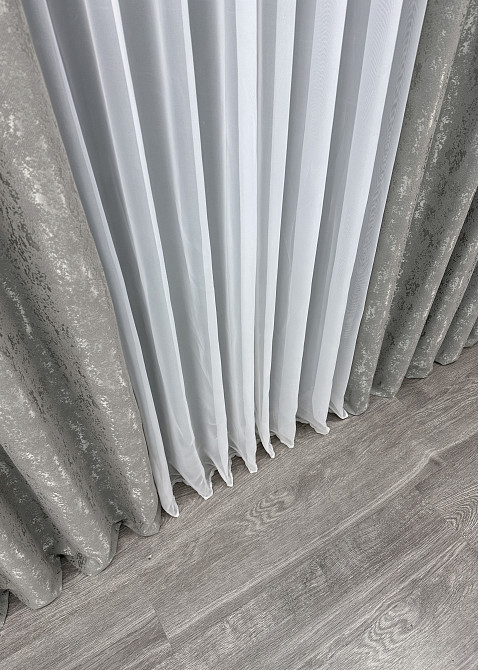 Шторная ткань лен мрамор, коллекция 