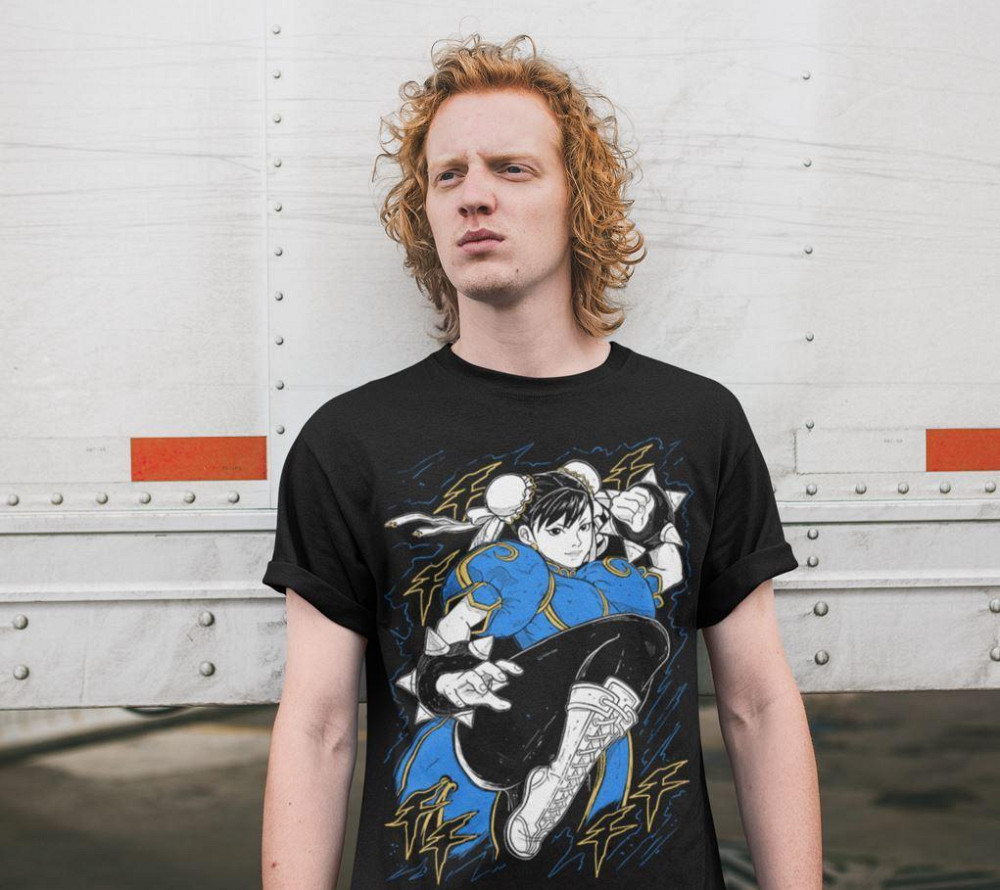 Футболка для хлопчика з аніме принтом Кхун Лі Стреет Фігхтер оверсайз (зріст від 165 до 180) Чорний AnimeJ0957m Дніпро - фото 3