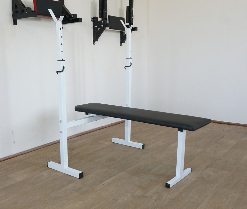 Лавка для жиму зі стійками Стійки, лавки для жиму і присідань горизонтальна Київ - фото 1