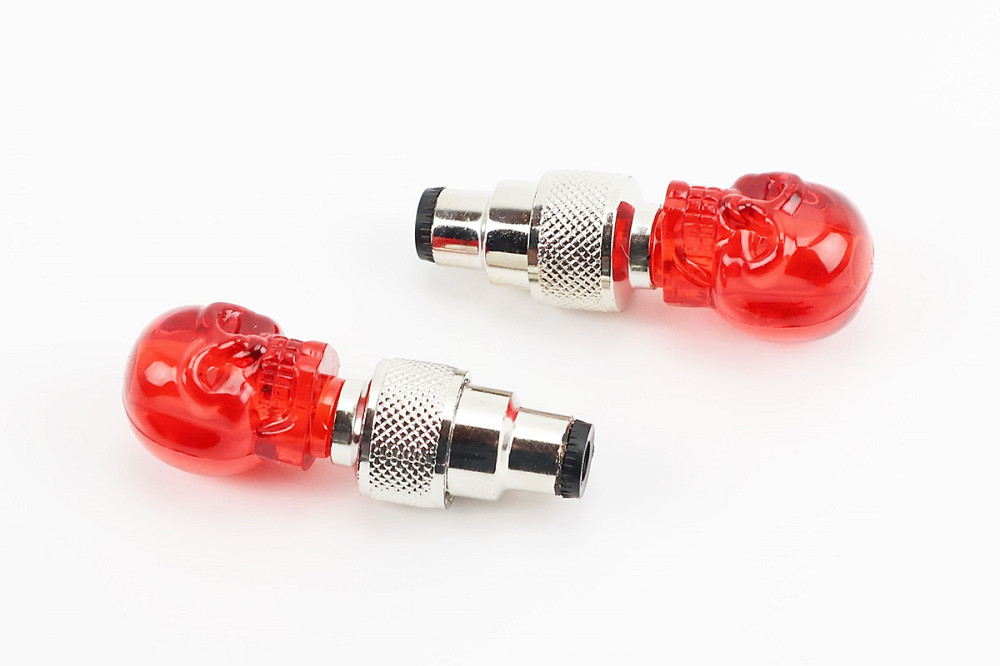 Ковпачок ніпеля "череп" 1 діод (червоний) к-кт, JY-503Z Київ - фото 1