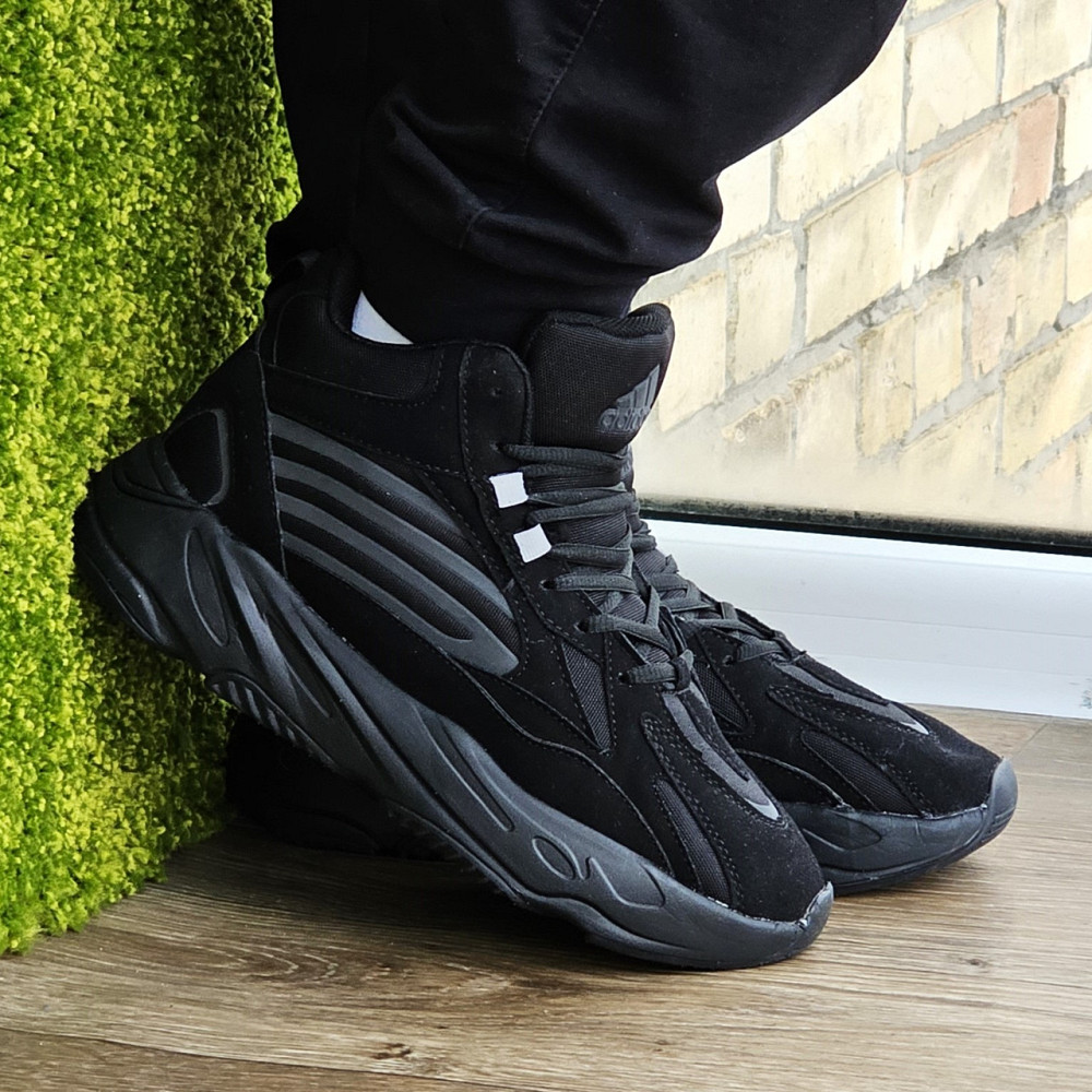 Зимові високі Кросівки Adidas 700 Чорні з Хухом Чоловічі Черевi Черевики Адідас (розміри: 41,42,43,44,45,46) - 90-1 Дніпро - фото 9