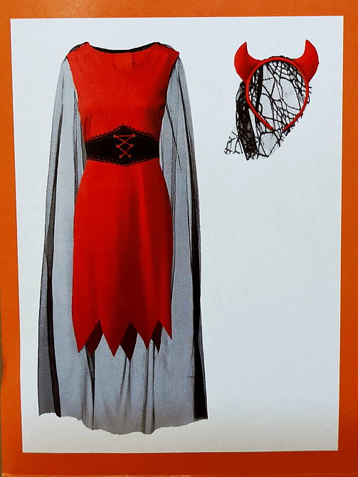 Платье Невеста Дьявола для вечеринки на Хеллоуин размер М 42-44 красный Киев - изображение 2