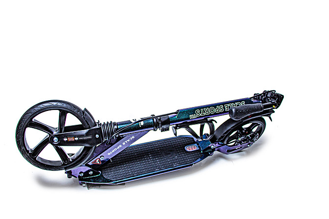 Дитячий самокат Scale Sports SS-25 + ліхтарик + дзвіночок + ремінь. Дискове гальмо. Колір зелений хамі Одеса - фото 7