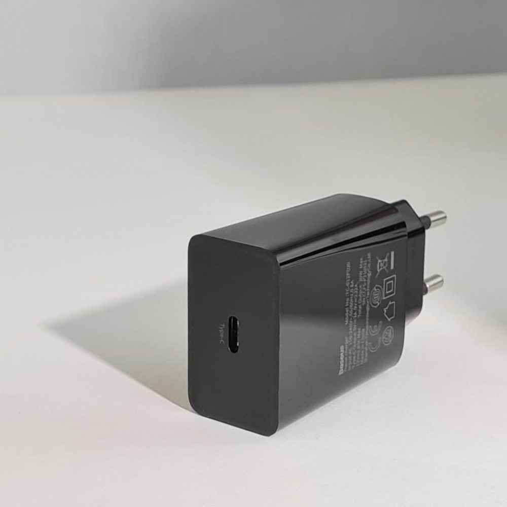 Мережевий зарядний пристрій Baseus Speed Mini PD Charger 20W 1 Type-C чорний Львів - фото 5