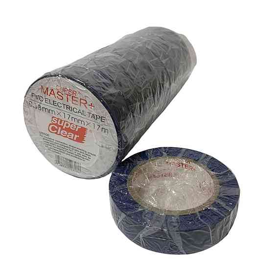 Изолента MASTER+ 0.13мм×17мм×17м — электроизоляционная лента ПВХ, эластичная, стойкая к влаге и износу. Харьков