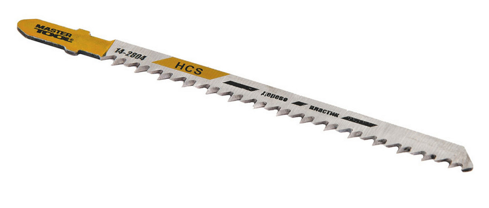 Полотно пиляльне для лобзика MASTERTOOL T301CD 5 шт дерево/пластик чисте пряме різання 8TPI/116 мм 14-2804 Рівне - фото 1