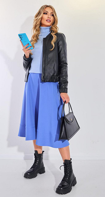 Яскрава куртка з екошкіри (42) Київ - фото 2