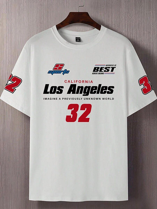 Футболка мужская с принтом  42 Белая 2664090120 Днепр - изображение 1