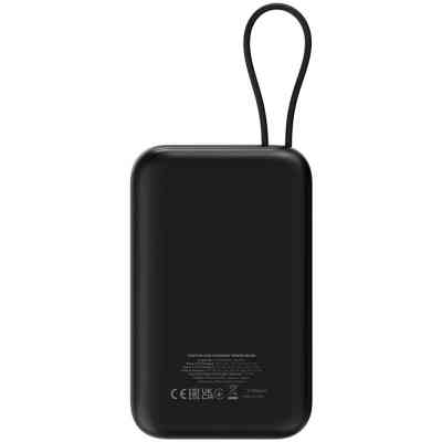 Батарея універсальна Canyon 10000mAh OnPower 101 PD/22.5W built-in cable Black (CNS-CPB101BK) Вінниця