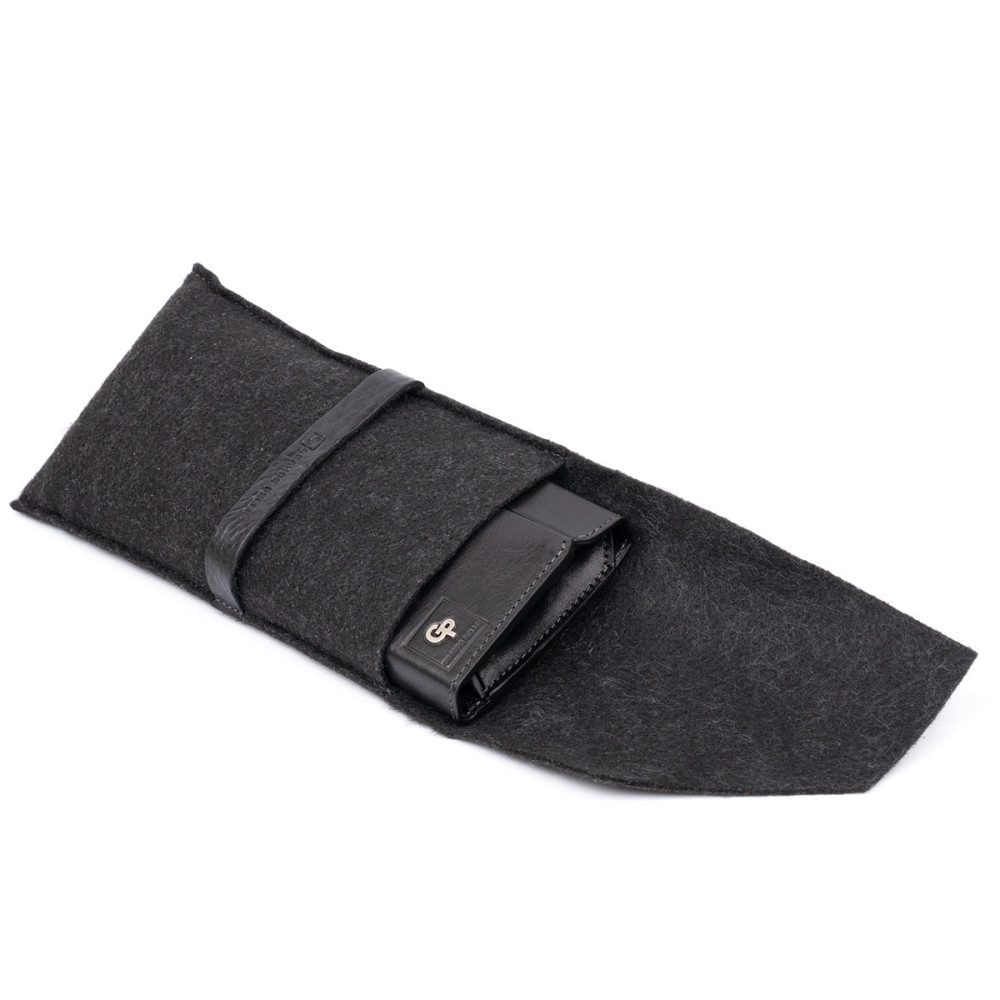 Борсетка элитная кожаная Черная (GRANDE PELLE) Киев - изображение 2