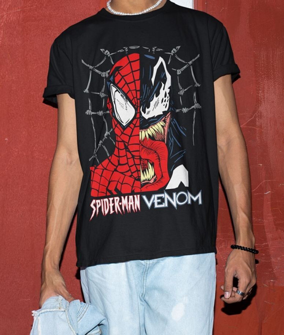 Футболка мужская аниме Суперхеро Ловер Ретро Фамилй оверсайз (S/M/L) Черний AnimeJ1152 Днепр - изображение 5