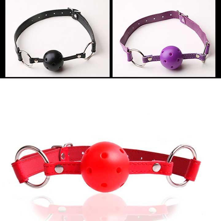 БДСМ кляп у рот "Mouth ball" - Червоний - Садо-мазо Вінниця - фото 2